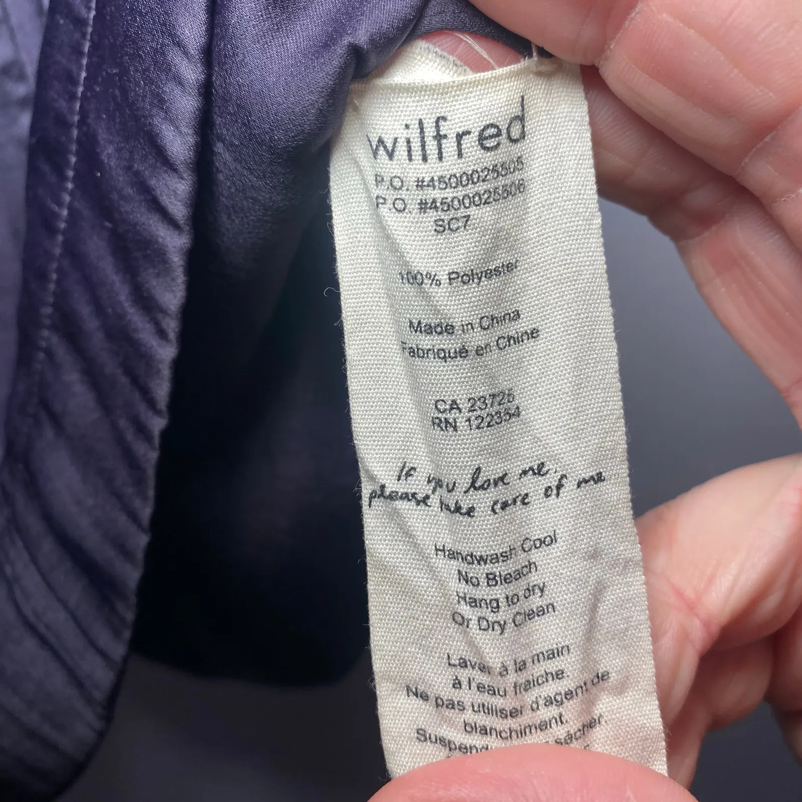 wilfred Aritzia Navy Blue Rouched Lined Mini Skirt Fit and Flare Women's Small - Image 8