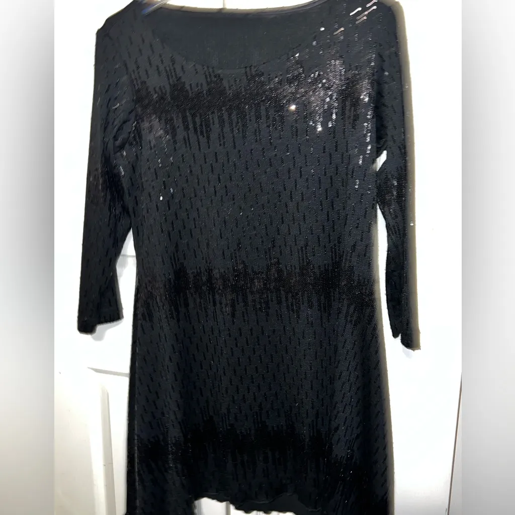 Staple Black Long Sleeve Sequin Dress Size M - Image 6