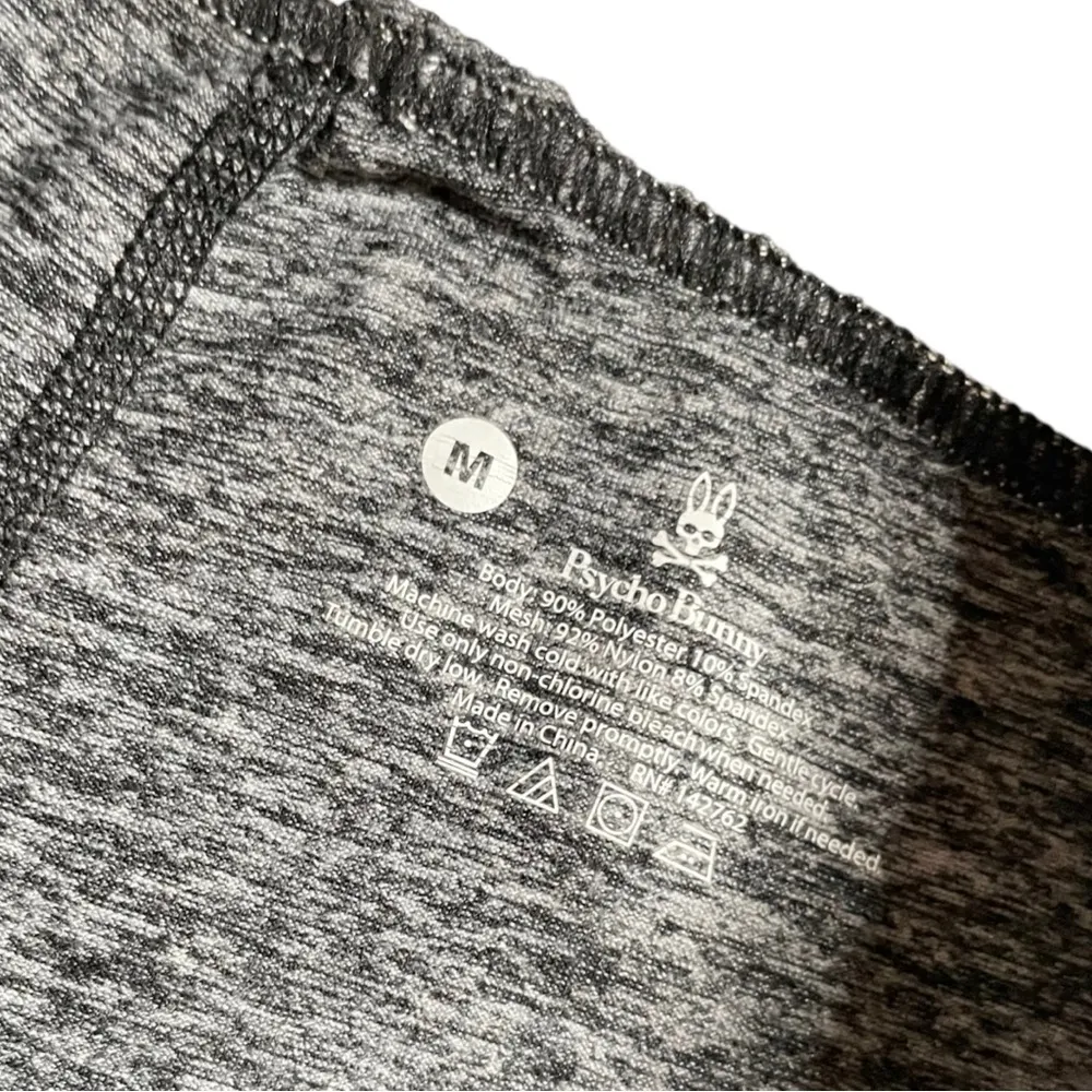 Psycho Bunny Women's Capri Leggings Gray Heather Mesh Vented Logo Size M A3 Size M - Image 3