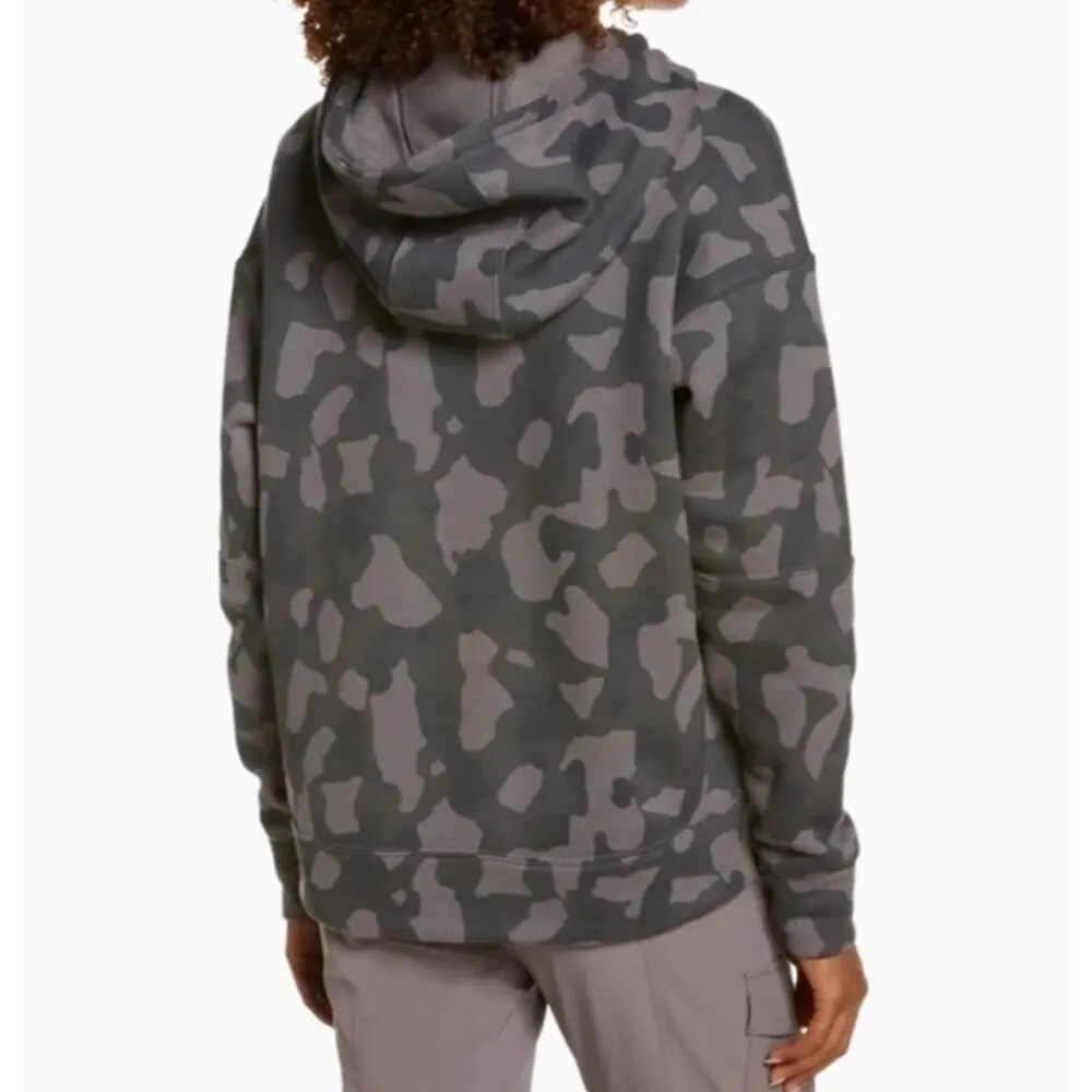 Zella Cara Everyday Print Hoodie Grey Magnet Camo Long Sleeve Women's Sz Med NWT - Image 2
