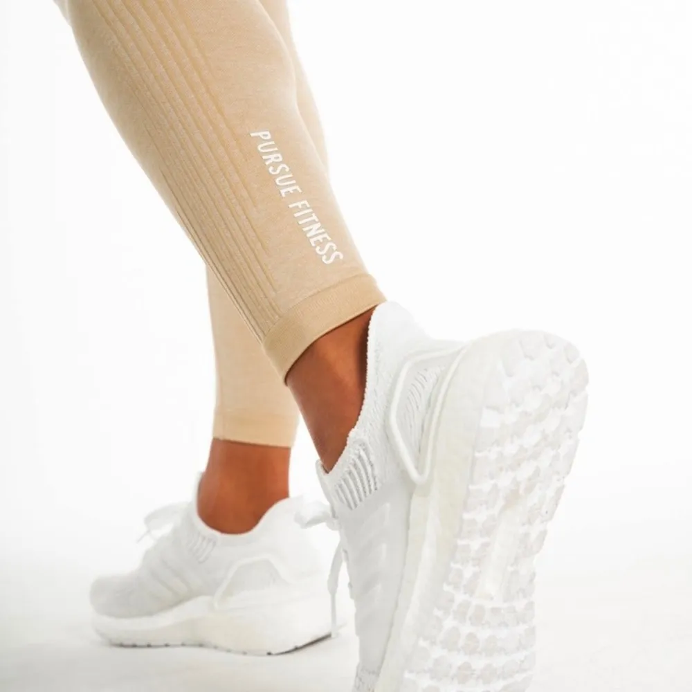 Pursue Fitness ADAPT Seamless High waisted Leggings Tan Size L Size L - Image 3