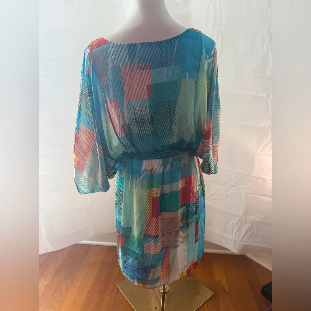 Robbie Bee Multicolor Geometric Midi Dress - Image 2