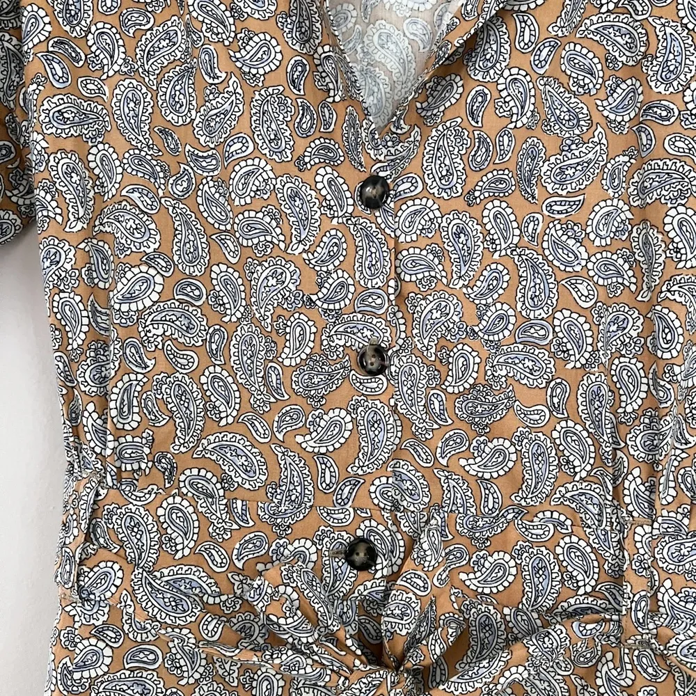 SEZANE Lola Paisley Short Sleeve Playsuit Sz 42 - Image 7