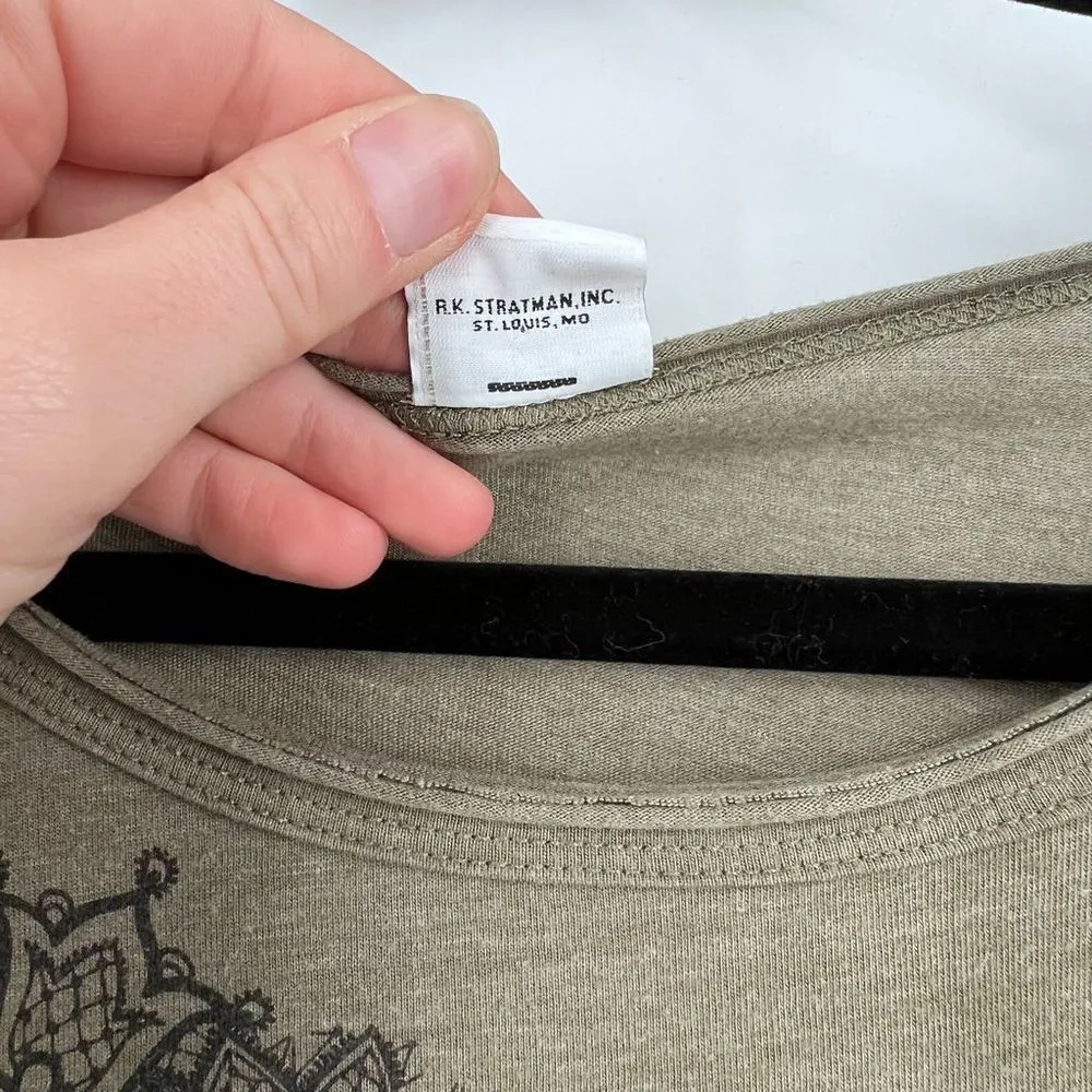 Harley Davidson women’s NY Floral‎ Pocket T Shirt Large 1,000 Islands 2016 Green - Image 9