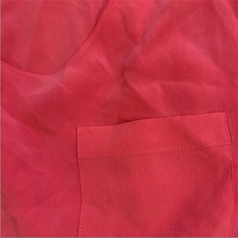 Alexander Wang Pink Silk Pocket Tank Top XS Basic Layer Racerback Y2K - Image 10