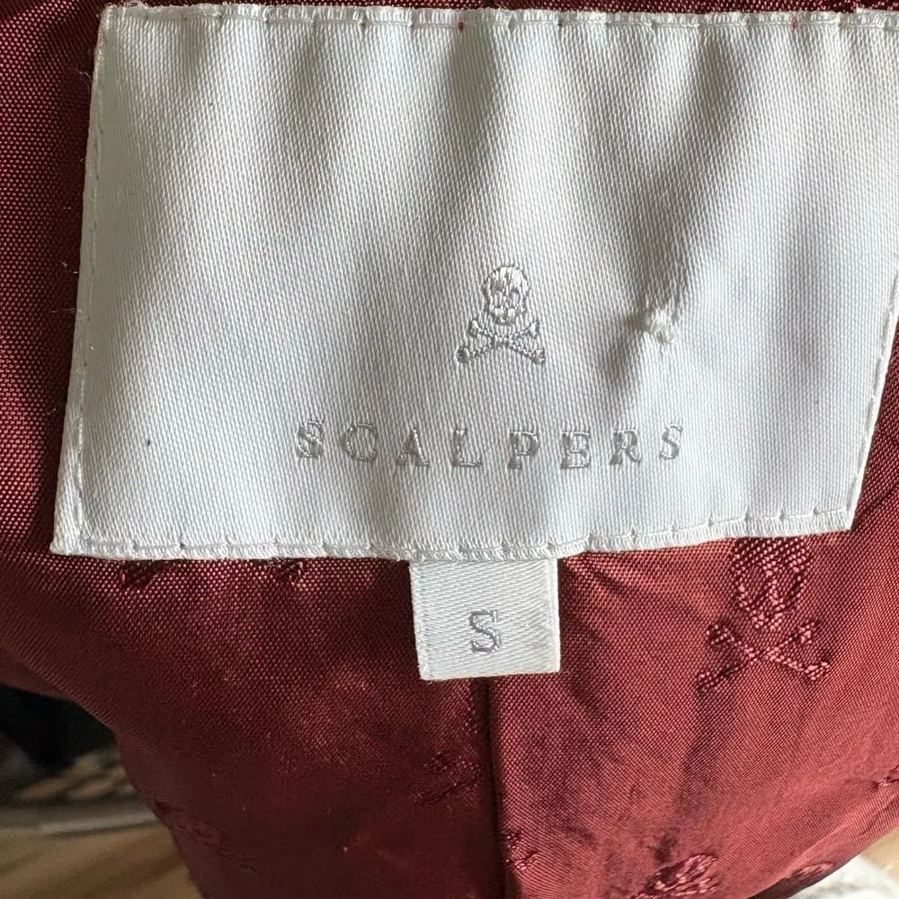 Scalpers Blazer Womens Size Checked DoubleBreasted NotchedLapel Plaid Pattern Gray - Image 7