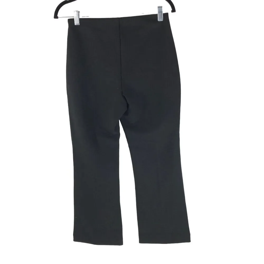 Everlane Womens The Dream Kick Flare Pant Side Zip Stretch Pintuck Black XXS - Image 6