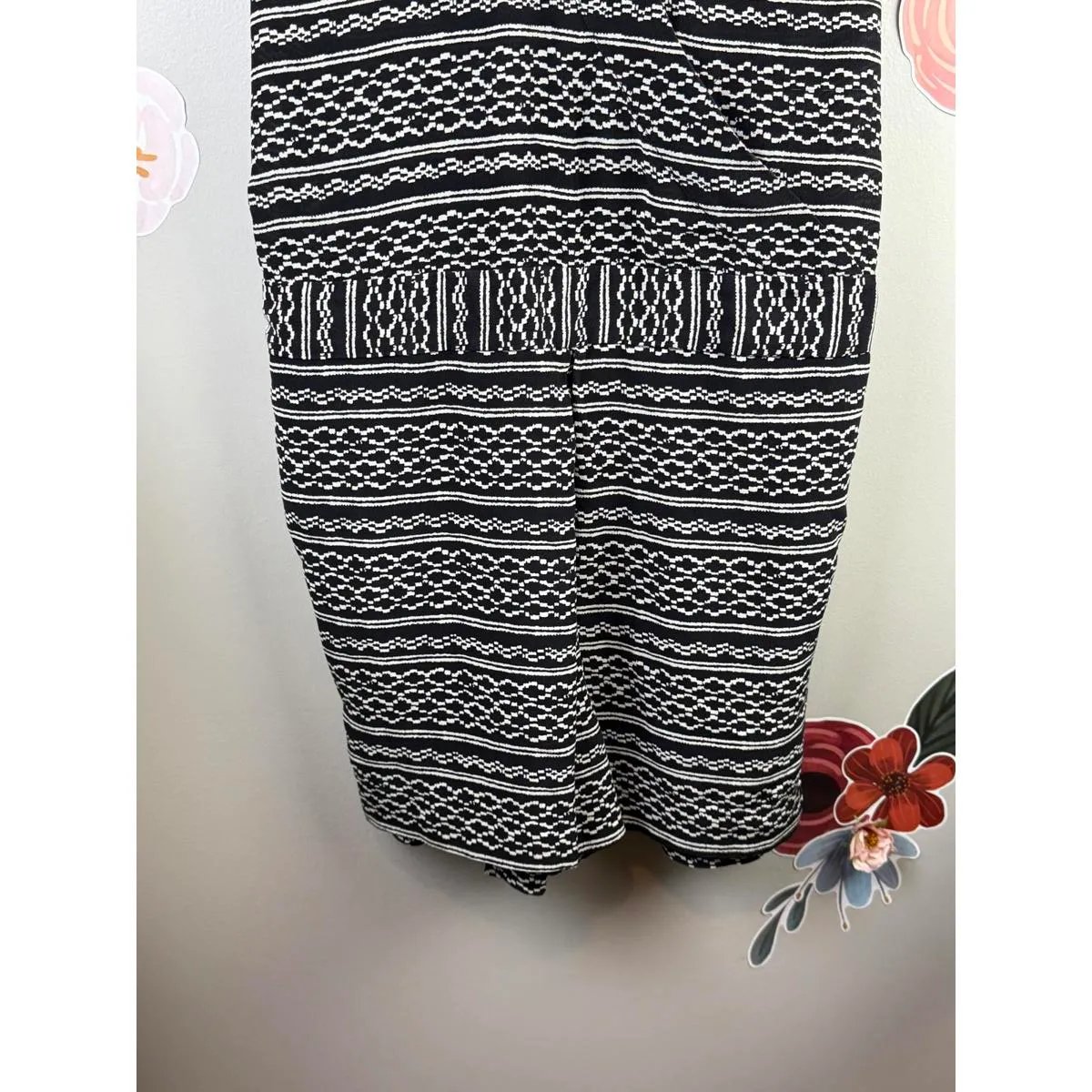 Madewell Black Printed Cap Sleeve V-Neck Romper - Size - Small - Image 6