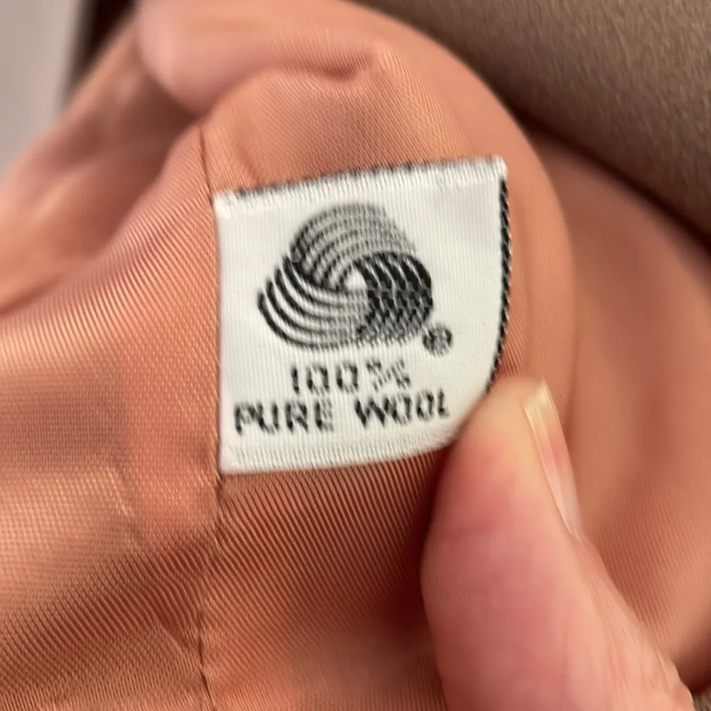 Vintage Amber Stone Beige Wool Blazer 12 - Image 4