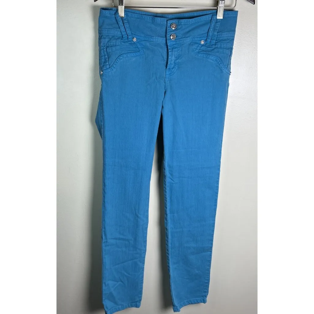 Women’s John Kelly But Lifting Colombian Skinny Jeans Turquoise Size 14 Blue - Image 12
