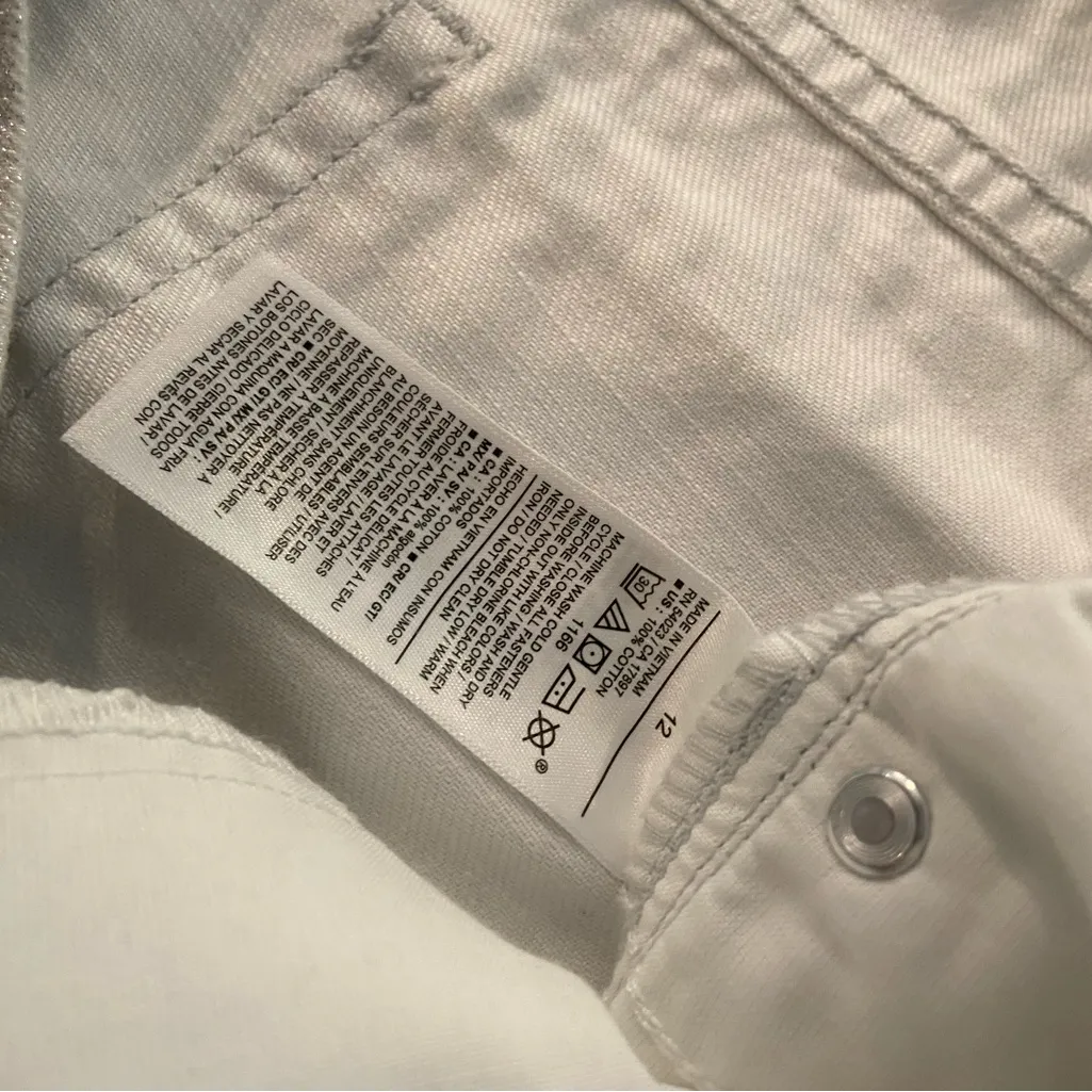 NWT Old Navy Size 12 Silver Shine Metallic Zip Stretch Denim A Line Mini Skirt - Image 10