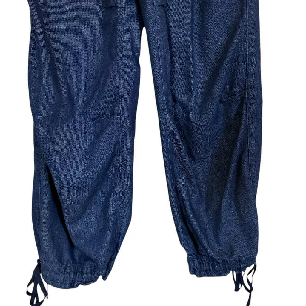 Anthropologie Pilcro Blue Denim Joggers Size 25 Elastic Hem Boho Casual - Image 5
