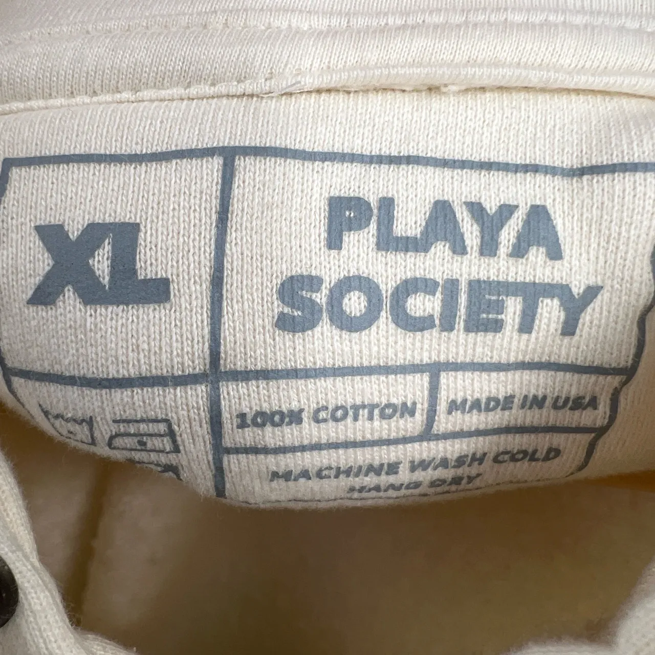 Seattle Storm WNBA 4X Champion Hoodie Playa Society Cream Fleece Organic XL White - Image 6