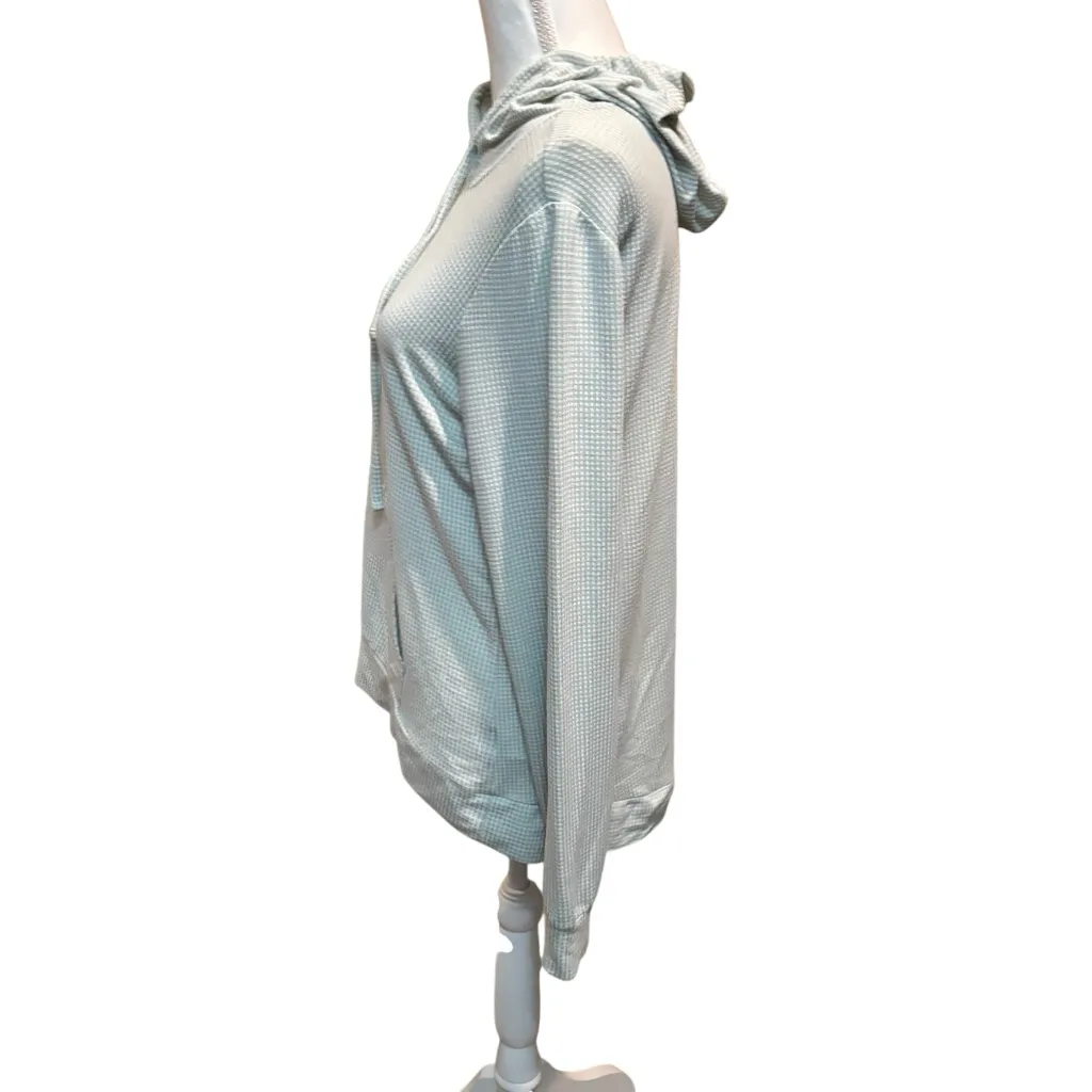 Weatherproof Women's Light Green white Checkered Hoodie - Image 3