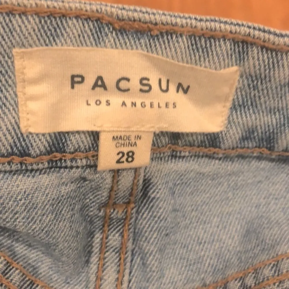 💙SALE 3/$25 PACSUN DENIM LIGHT WASH MINI SKIRT FRAY HEM SIDE STRIPE 28 - Image 4