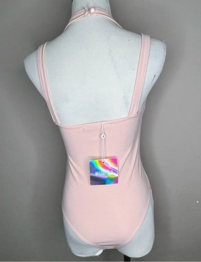 Missguided Harness Strap Bodysuit Nude - Image 16