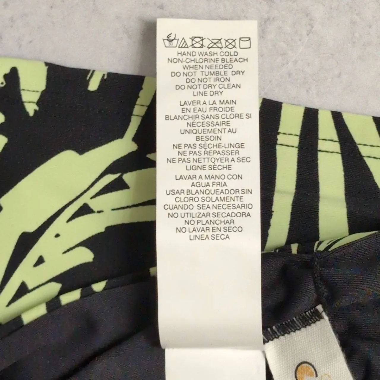 NWT Citrus Black Green Palm Ruched Waistband CT2BK61 Swim Boy Shorts Small - Image 10