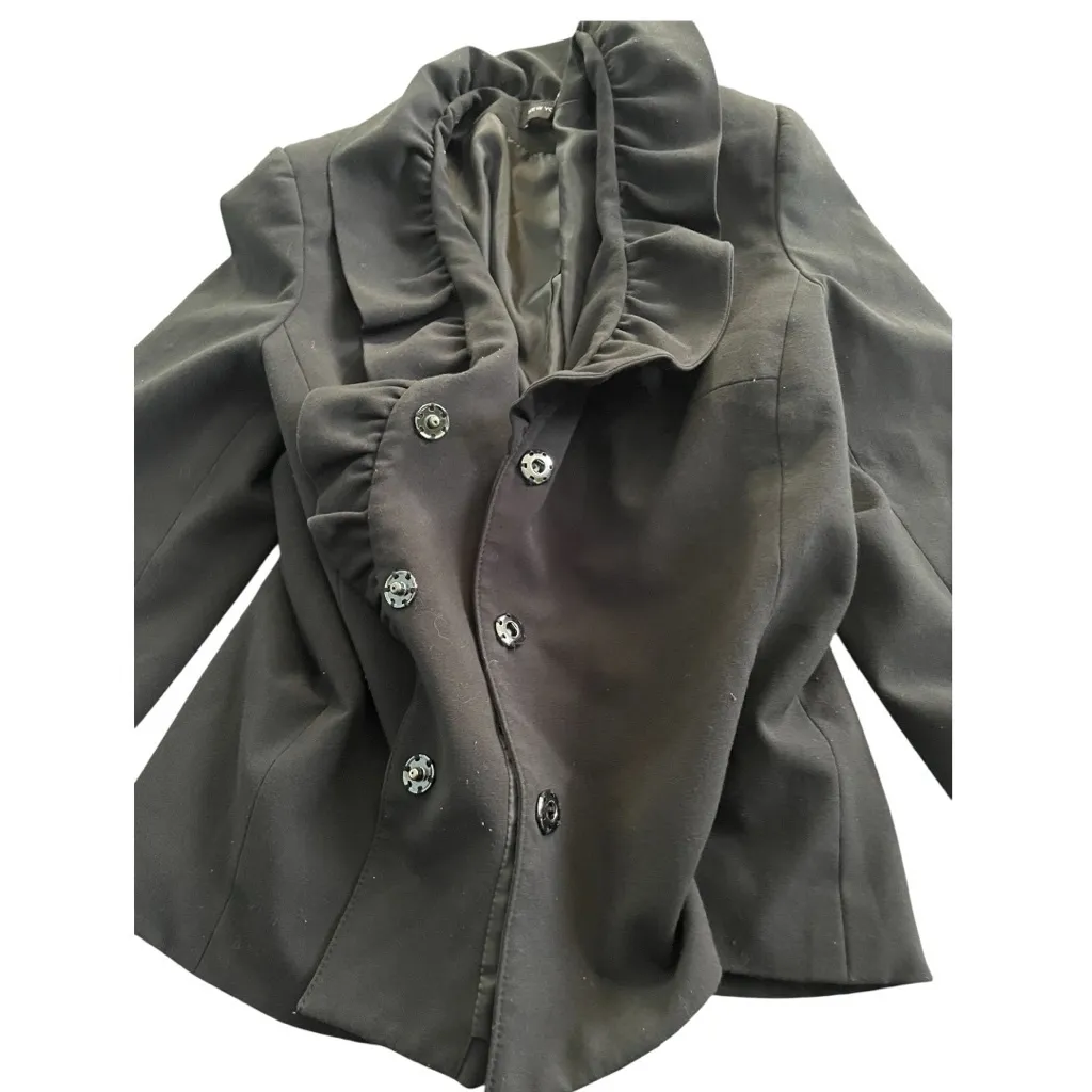 New York & Company Elegant Black Jacket Size 8 - Image 3
