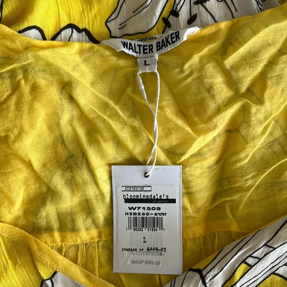 Walter Baker Lilith Floral Long Sleeve Dress in Hibiscus Sun Size L, NWT $268 - Image 13