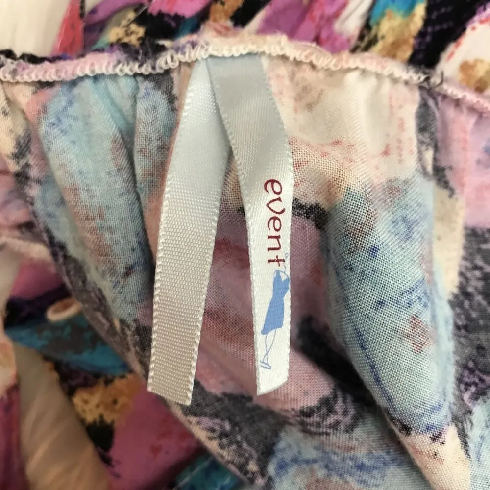 EVENT Small Romper Pink Blue Floral Crochet - Image 4