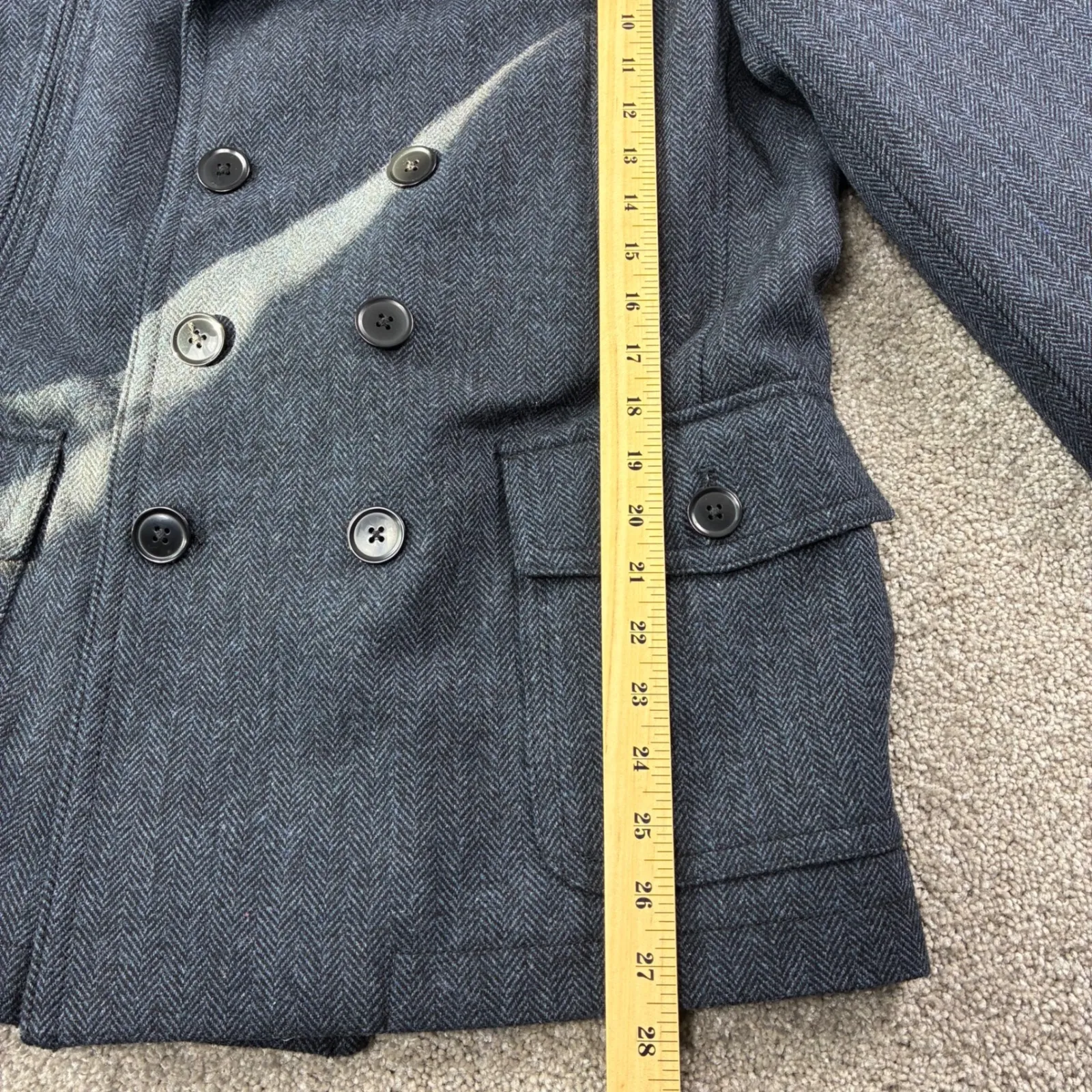 NWT EXPRESS‎ Womens SP Double Breasted Herringbone Peacoat Blazer Style Jacket - Image 4