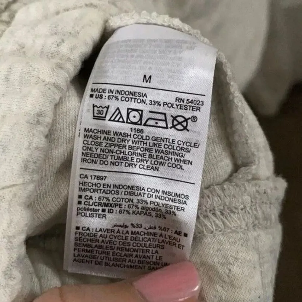 Old Navy Crew-Neck Quarter-Zip Quilted Sweatshirt Womens Medium - Image 5