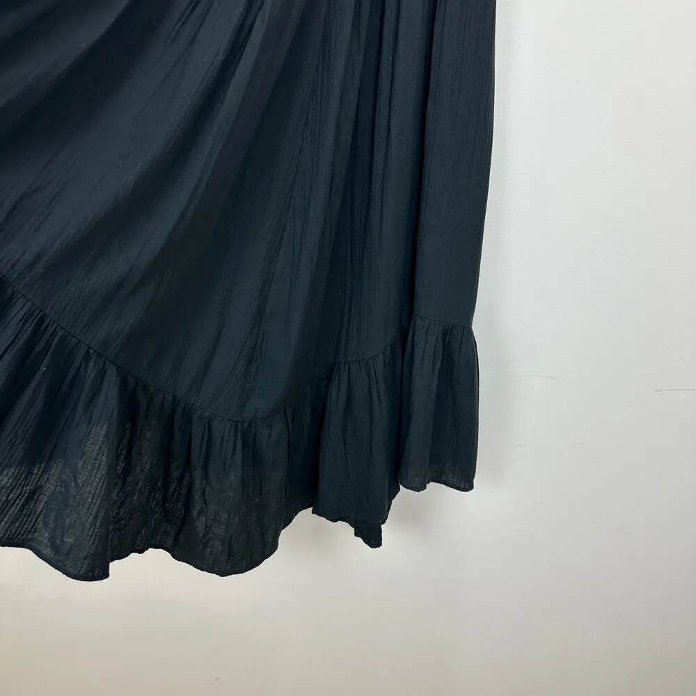 J.Crew Halter Top Skirt Set Airy Gauze Ruffle Resort Beach Boho Black Medium NWT - Image 15