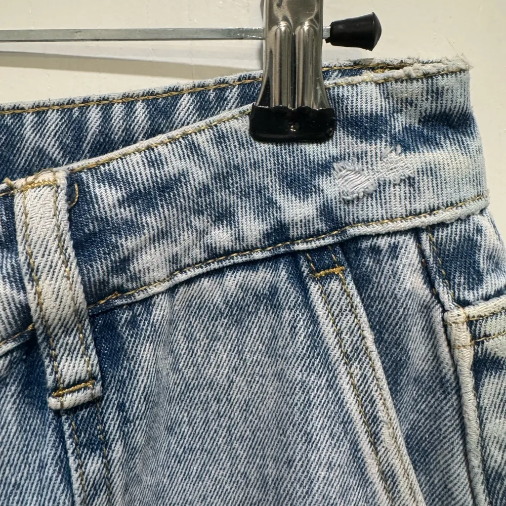 Hudson Gray Cargo Wide Leg Jeans Light Wash – Size Small - Image 4