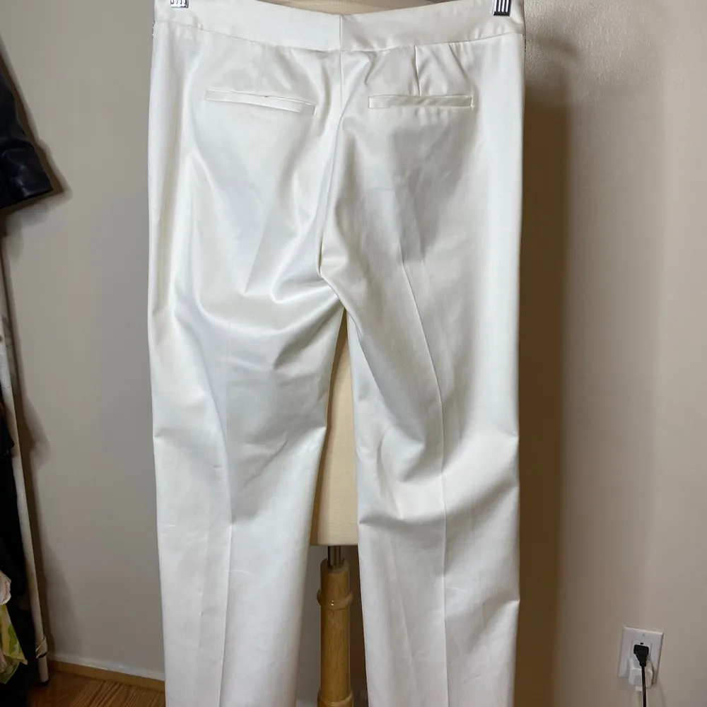 Tuxedo White Wide Leg Pant with Beaded Side Stripe Size 4 - Image 3