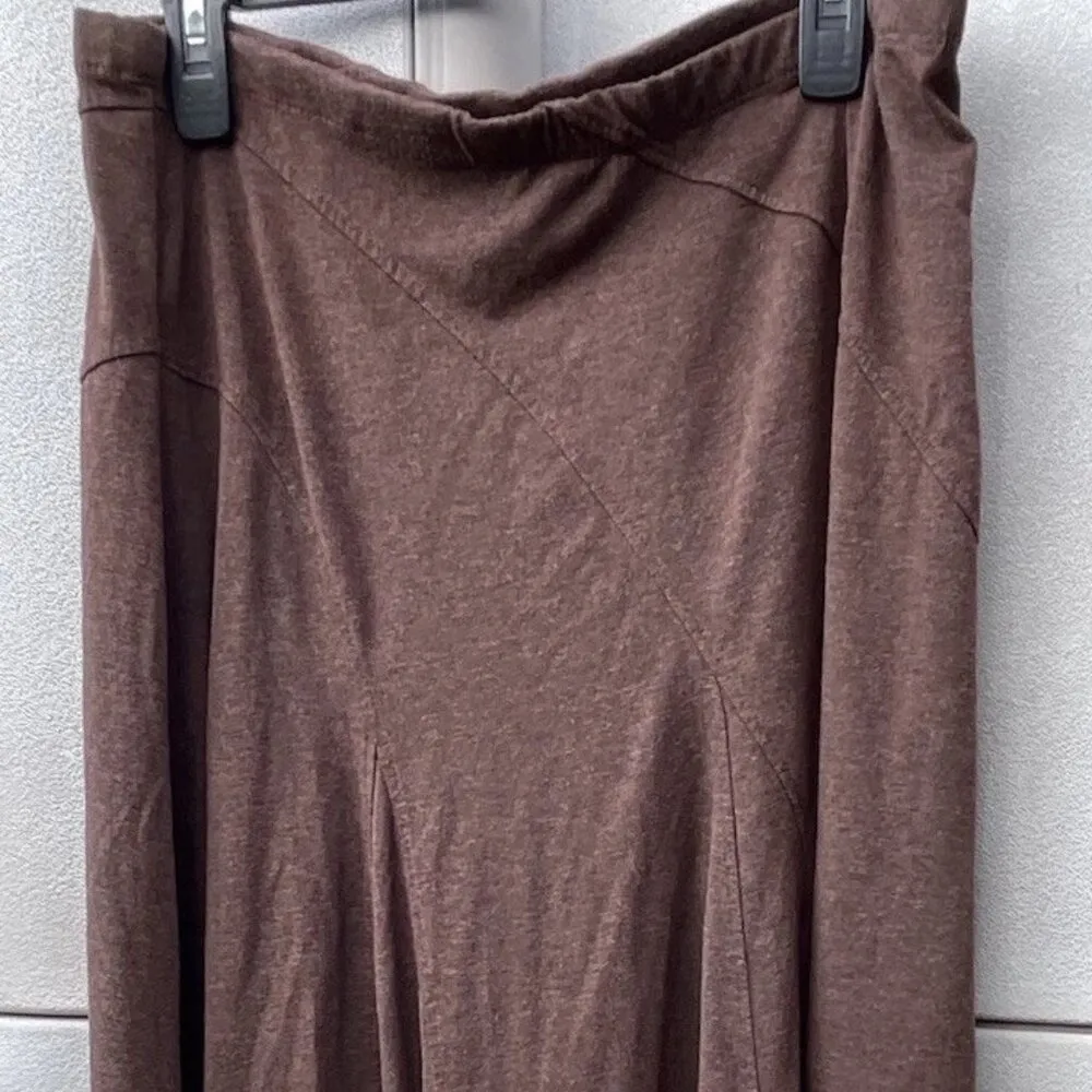 Vintage White Stag Layer Embroidered Long Skirt Brown Stretchable Women’s Size L - Image 8