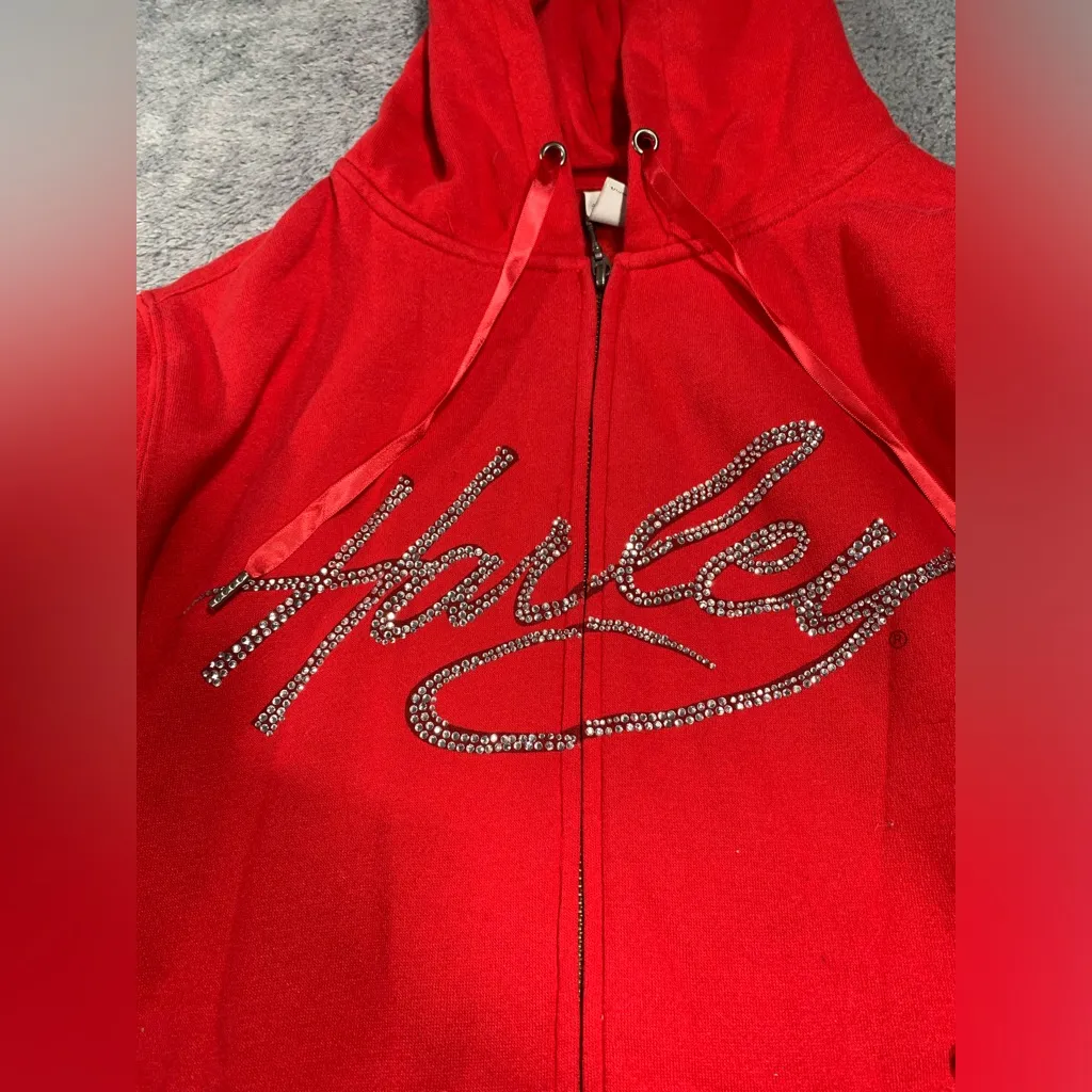 Harley Davidson red zip sweatshirt XL - Image 3