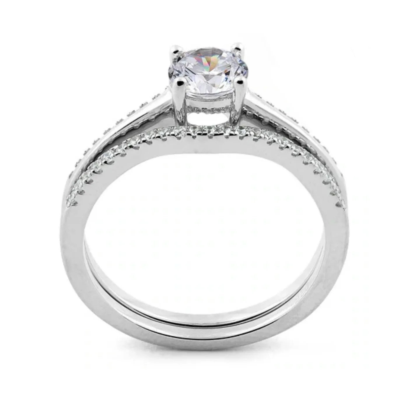 SIZE 9 925  Engagement Set CZ Ring - Image 3