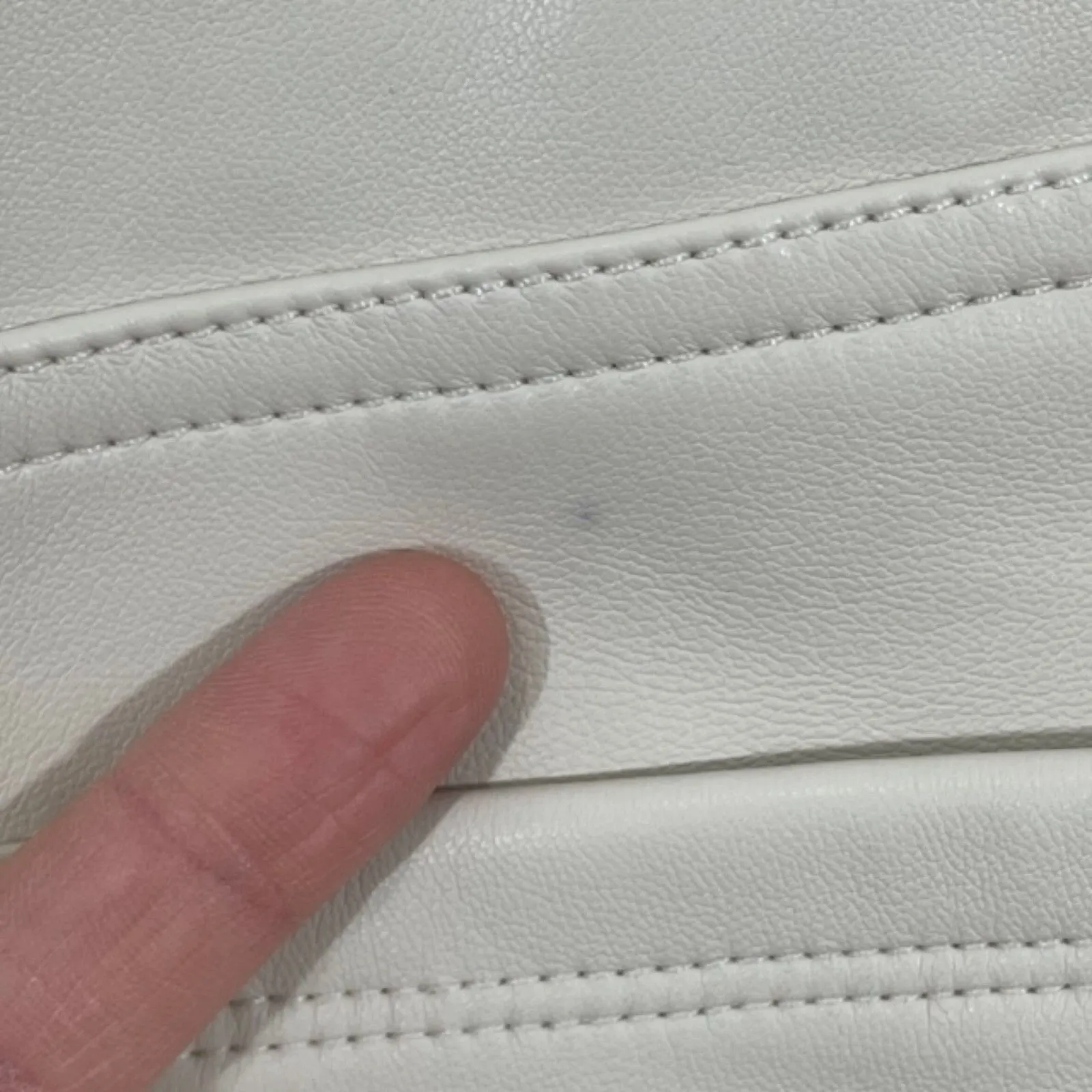 NWT Good American Good Legs Cropped Mini Boot Faux Leather Pants‎ in Bone 14/32 - Image 7