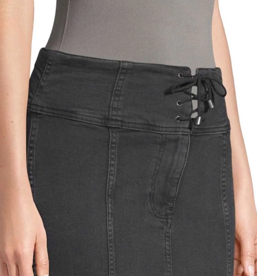 Modern Femme Lace Up Black Skirt - Image 3