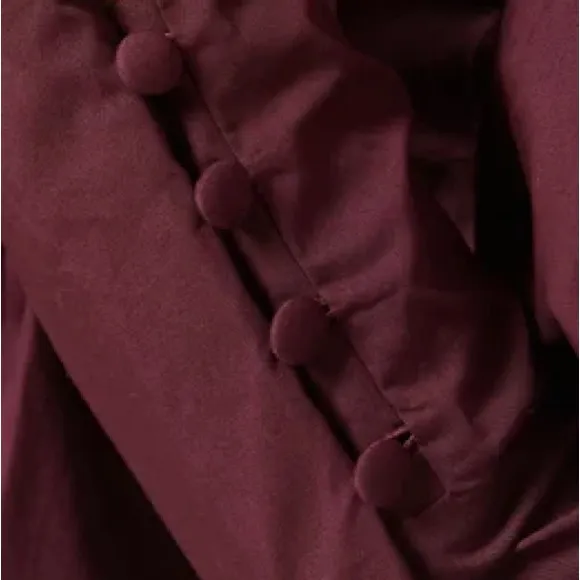 STAUD Peggy Top Plum Cotton Poplin Peplum Blouse Size Large NWT - Image 11