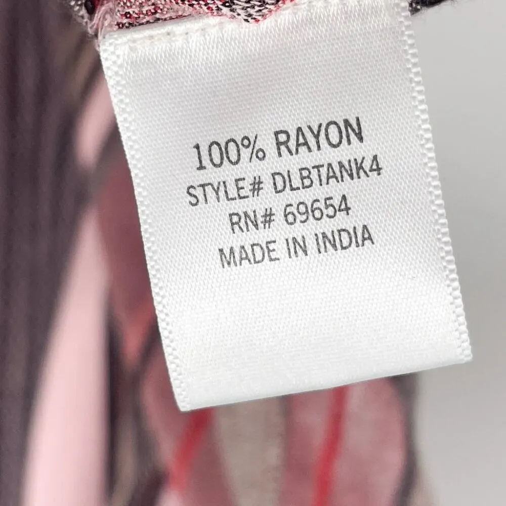 2/$30 Striped Boho Gauzy Sleeveless Halter Neck Tank Top Relaxed Fit Harper - Image 7