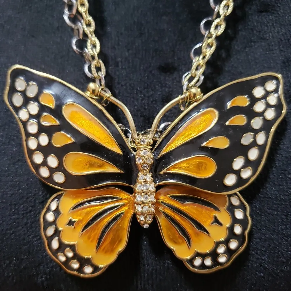 Bohemian Alloy Butterfly Pendant Necklace Pendant Set Clavicle Chain Necklaces Black - Image 4