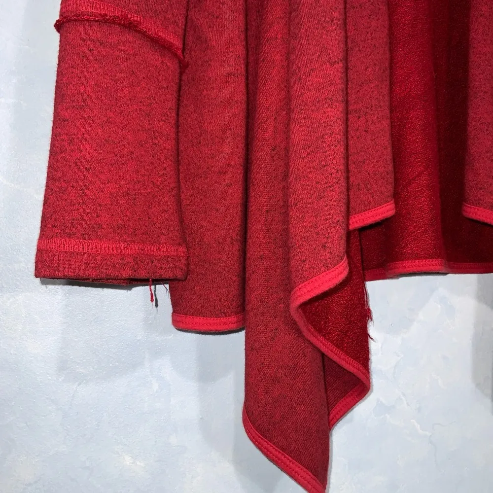 Spirit U Red “Ragin’ Cajuns” Heavy Cotton Blend Waterfall Cardigan Jacket Med - Image 4