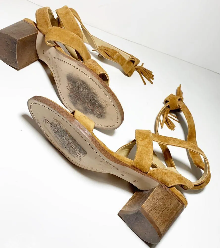 Splendid Revolve  Janet Cognac Block Heel Sandal - Image 6