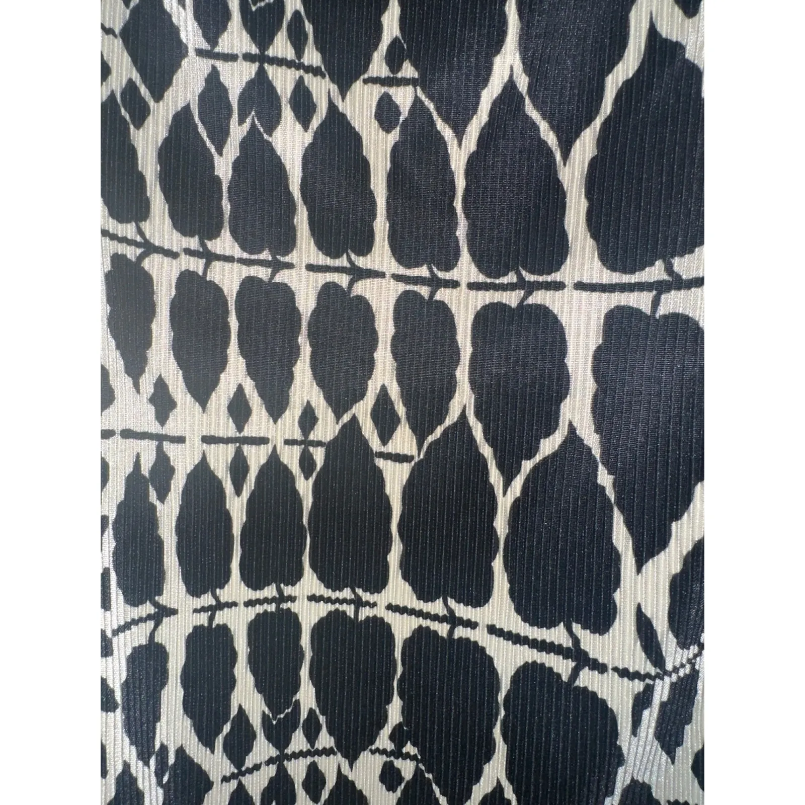 Nicola Black &‎ Beige Patterned Top Square Neck Short Sleeve Size L Size L - Image 5