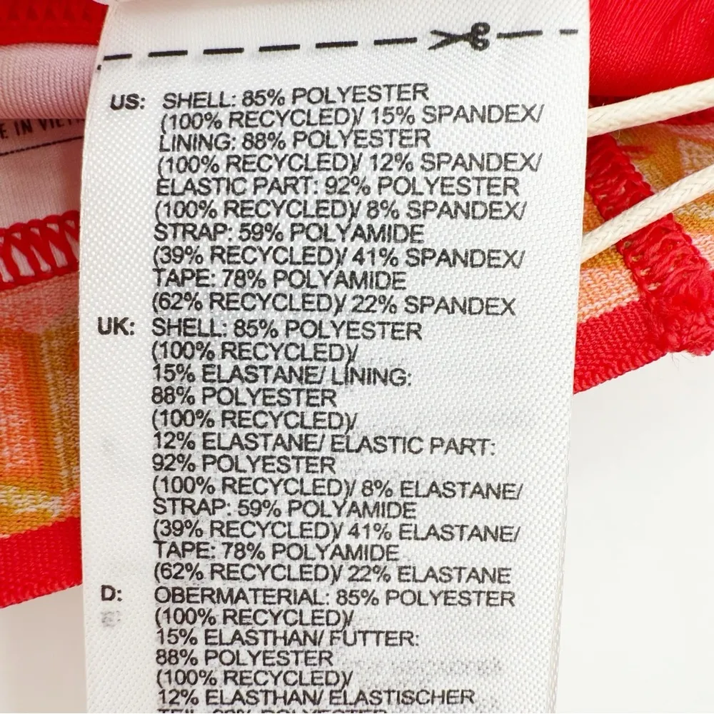 Adidas Farm Rio Sports Bra Womens XS Red Yellow Strappy Padded Medium Support - Image 14