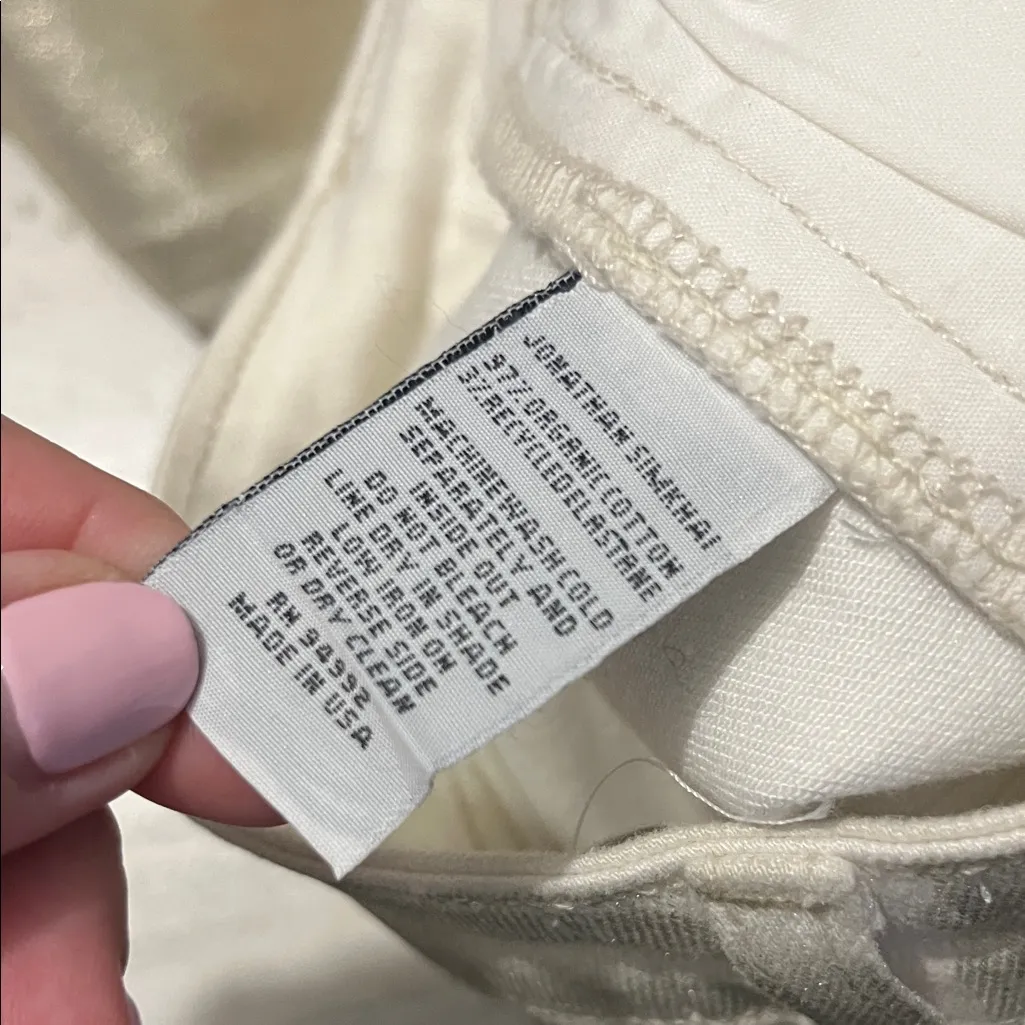 Jonathan Simkhai Rae High Rise Skinny Jeans in Gold Foil Size 26 - Image 10