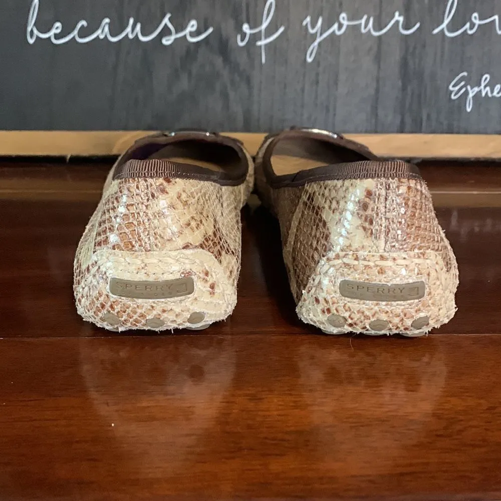 Sperry brown Snakeskin Ballet shoes size 8.5 - Image 3