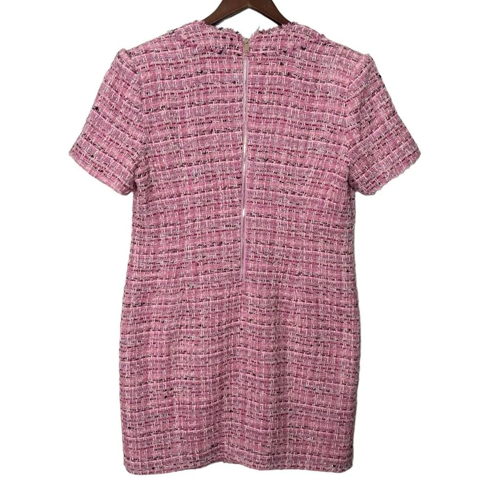 Generation Love  Anne Tweed Mini Dress Pink Melange Classic Women’s Size XL - Image 6