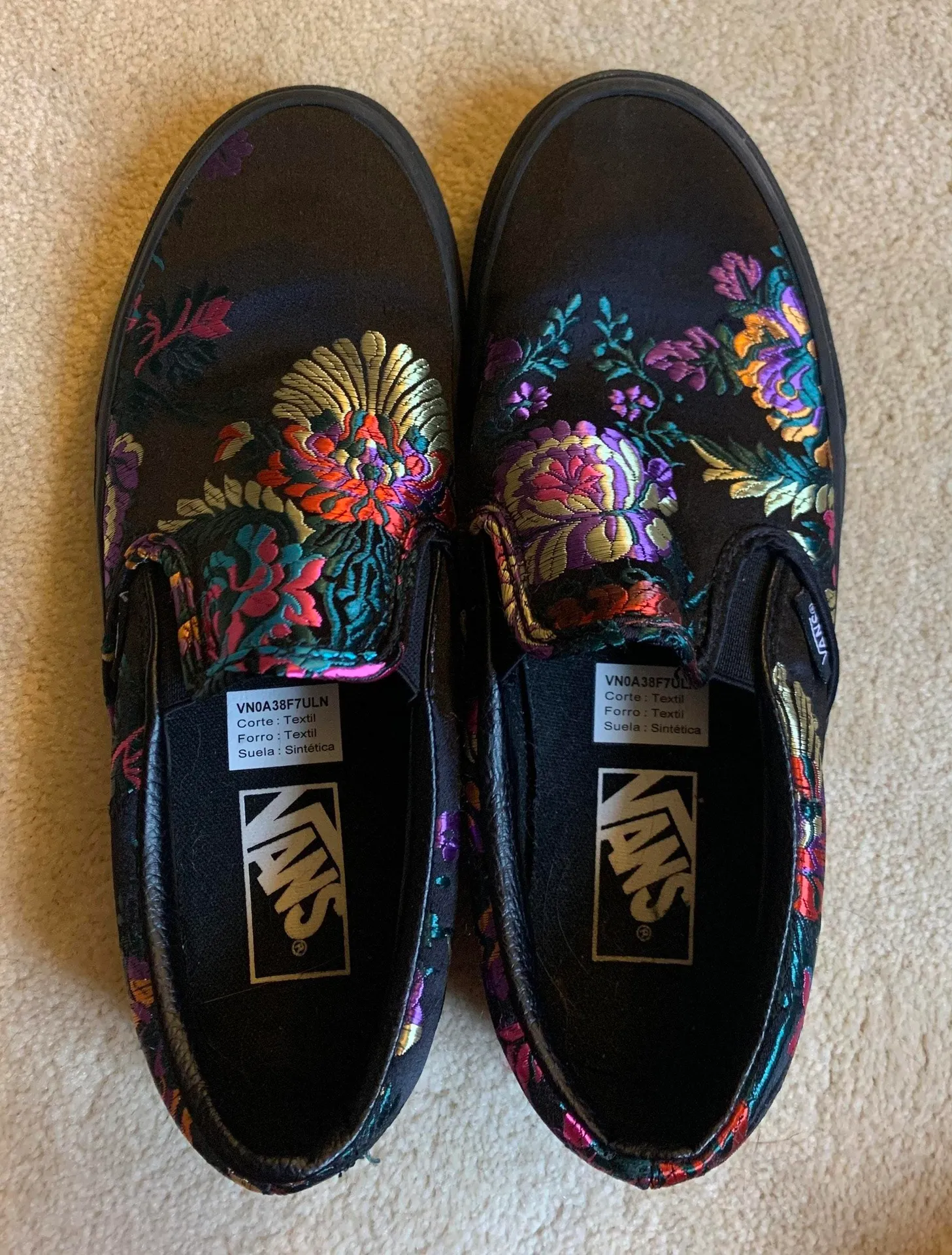 Vans Satin Festival Slip Ons - Image 3