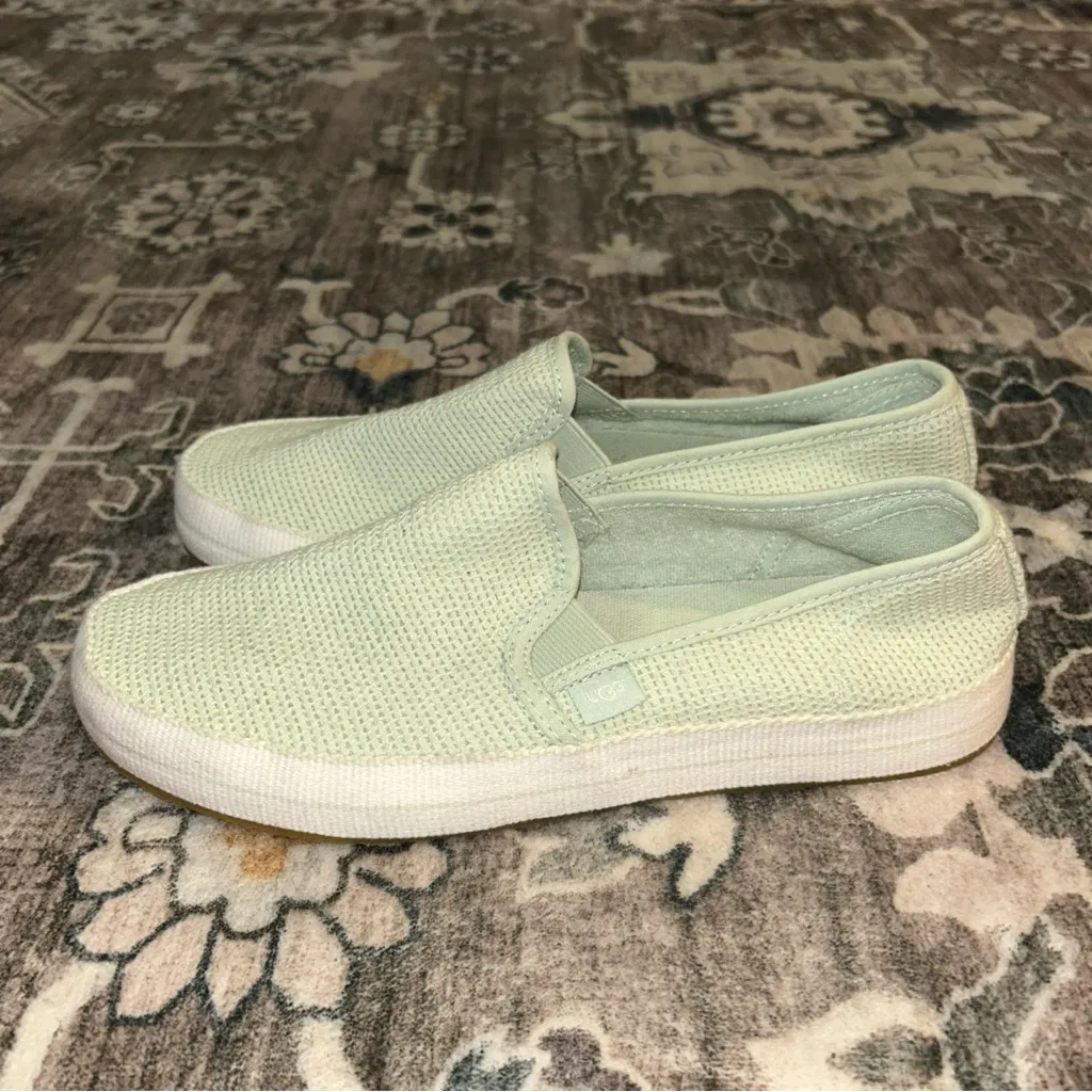 UGG Women's Light Green Slip-On Flats - Image 3