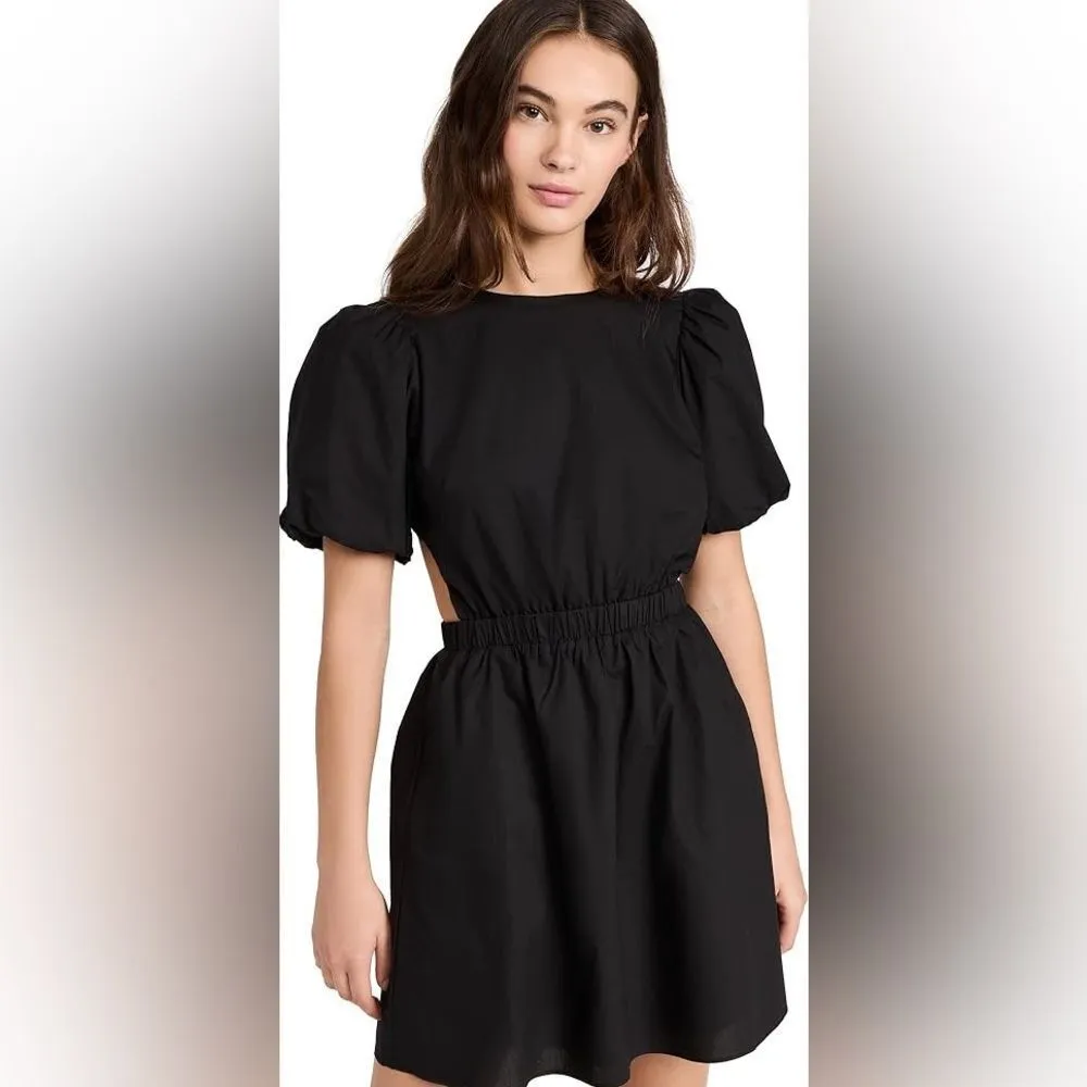 English Factory Little Black‎ Cut-Out Poplin Mini Dress Pockets Size - Image 3