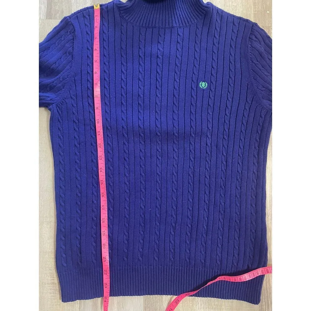 IZOD Sweater Womens Extra Large Turtleneck Cable Knit Pullover Outerwear Ladies - Image 7