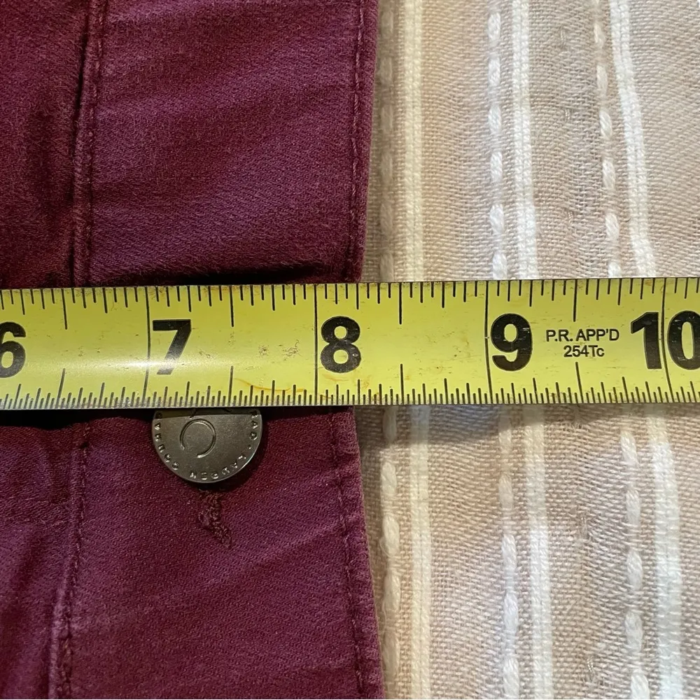 LC Lauren Conrad Burgundy Maroon Mid Rise Pull On Stretchy Skinny Jeans 6 - Image 9