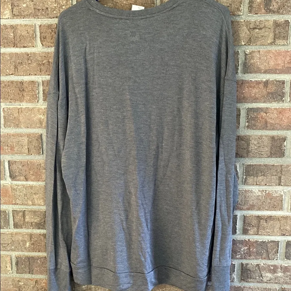 Oversized soft cotton All in Motion Heather Gray Top - Image 3